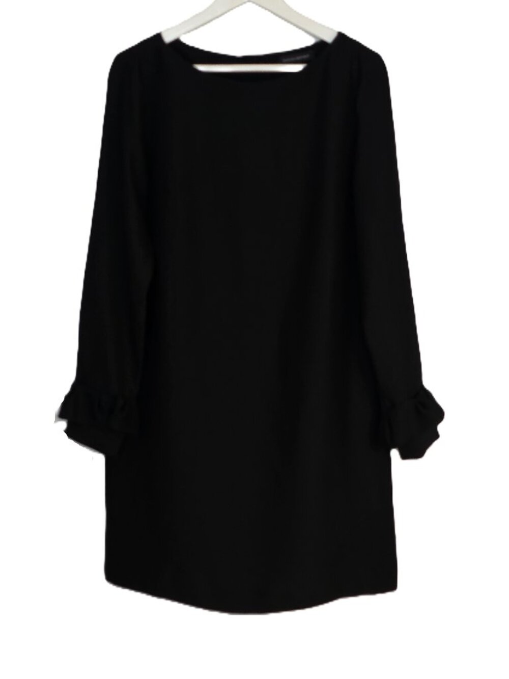 Banana Republic long sleeve ruffle-cuff button back dress